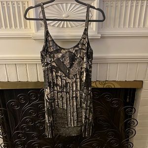 Parker sequin dress; metallic (bronze) size XS